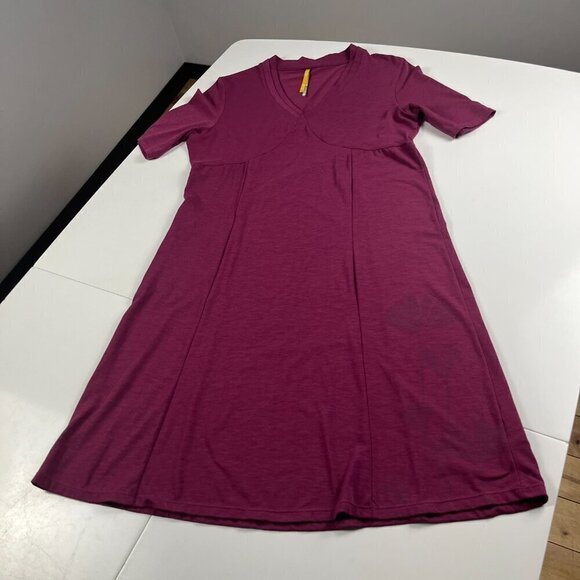 Lolë women jersey dress FPS 50 fuchia size L - Picture 3 of 12